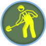 Worker with Surfacing Tool